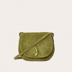 Olive Little Liffner Maccheroni Suede Women's Saddle Bags | OILNZA-031