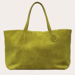 Olive Little Liffner Mega Sprout Suede Women's Tote Bag | QEOABM-084