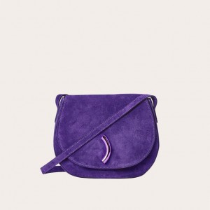 Purple Little Liffner Maccheroni Suede Women's Saddle Bags | MVDPHN-836