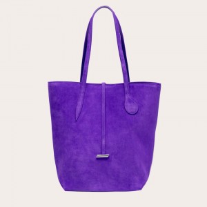 Purple Little Liffner Tall Sprout Suede Women's Tote Bag | INXZAB-760