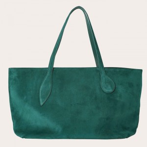 Turquoise Little Liffner Mega Sprout Suede Women's Tote Bag | MSTBJP-756