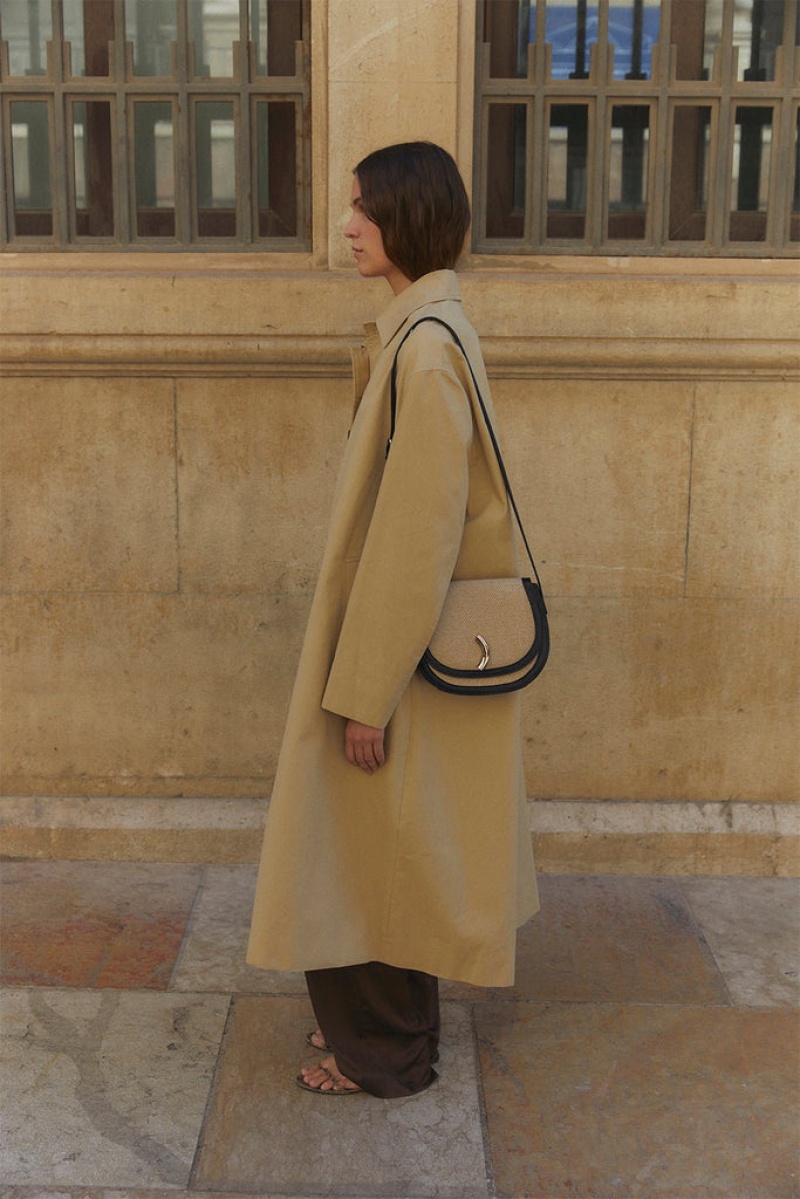 Beige Little Liffner Maccheroni Women's Saddle Bags | ZHLDEO-478