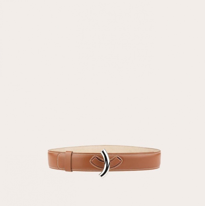 Brown Little Liffner Maccheroni Women\'s Belts | WLHNBK-569