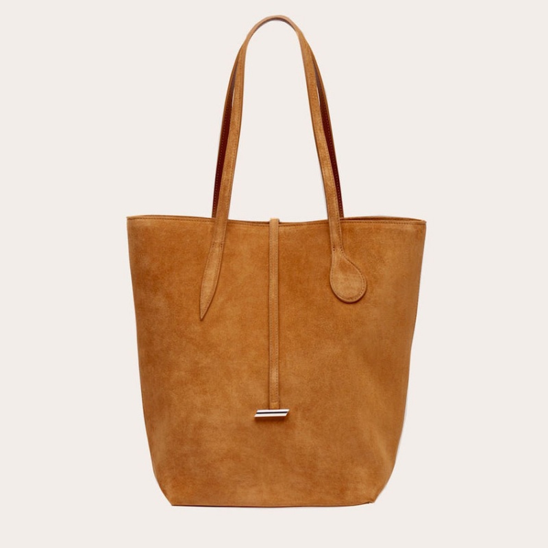 Brown Little Liffner Tall Sprout Suede Women\'s Tote Bag | CRFISO-608