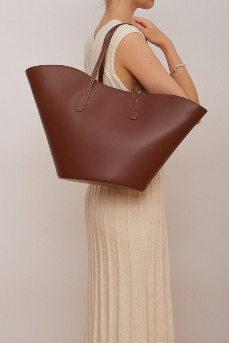 Brown Little Liffner Tulip Large Women's Shoulder Bag | AHEINZ-490