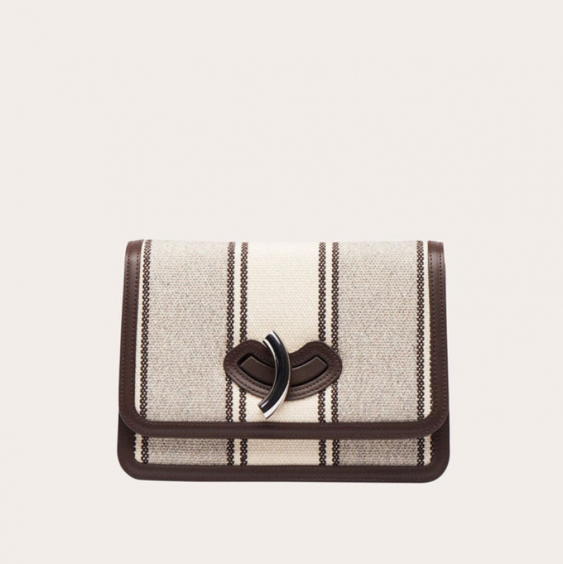Cream / Grey Little Liffner Maccheroni Women's Shoulder Bag | GFRCEP-528