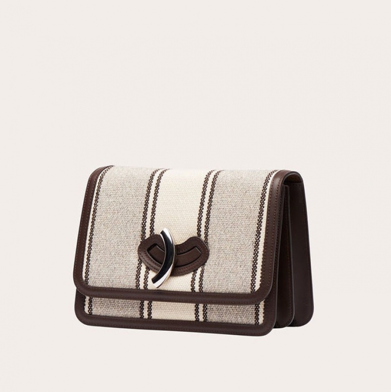 Cream / Grey Little Liffner Maccheroni Women's Shoulder Bag | GFRCEP-528