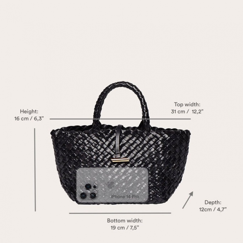 Dark Brown Little Liffner Mini Leather Basket Women's Tote Bag | QRPCXU-673
