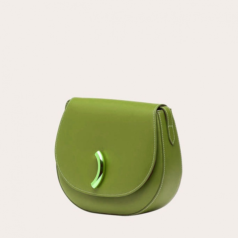 Light Green Little Liffner Maccheroni Women's Saddle Bags | QTSADY-036