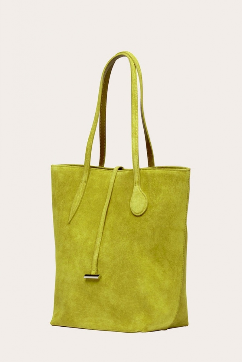 Olive Little Liffner Tall Sprout Suede Women's Tote Bag | GIBCWO-870
