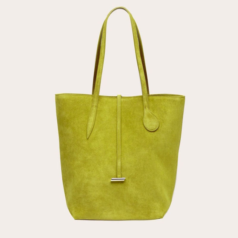 Olive Little Liffner Tall Sprout Suede Women\'s Tote Bag | GIBCWO-870
