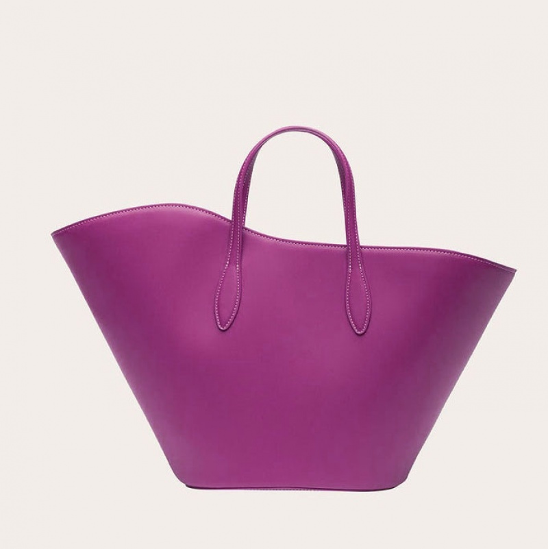 Pink Little Liffner Open Tulip Medium Women\'s Tote Bag | TZYGHX-629