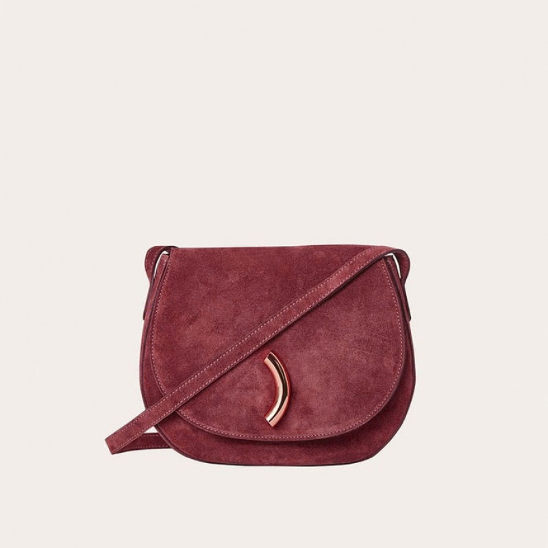 Red Little Liffner Maccheroni Suede Women\'s Saddle Bags | LRKFND-853