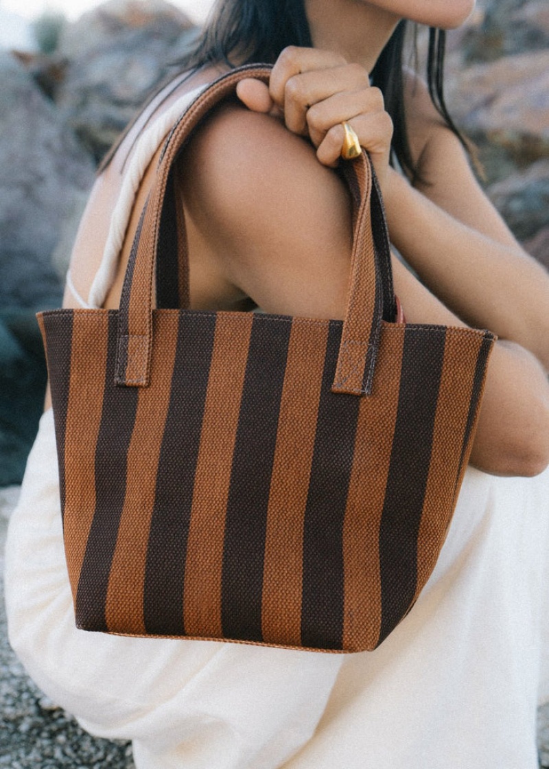 Stripes Little Liffner Mini Women's Tote Bag | TMESNP-718