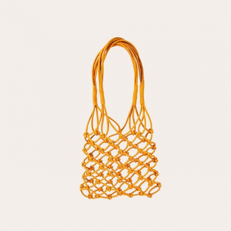 Yellow Little Liffner Knotted Mini Women\'s Tote Bag | LACVEZ-768